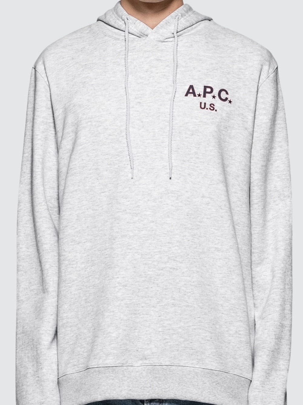 A.P.C. U.S. - Gray Hoodie - Size Medium (Unisex) - 98% Cotton